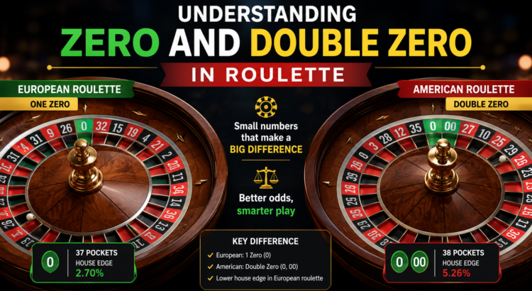 Understanding Zero and Double Zero in Roulette with European and American roulette wheel comparison